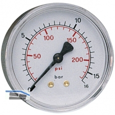 Druckluft Manometer 40 mm 0 - 10 bar mit Auengewinde hinten 1/8\&quote;