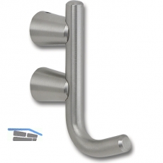 Mantelhaken Copan Breite 20 mm, Höhe 86 mm, Edelstahl gebürstet