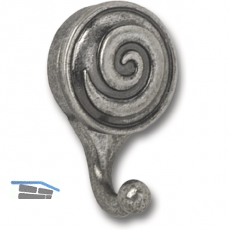 Mantelhaken Ian Smith Breite 41 mm, Höhe 64 mm, Zinkdruckguss altsilber