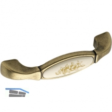 Griff Tampa LA 96 mm, ZN/Kunststoff bronze matt/Blume gold