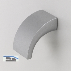 Knopf Terra Breite 30 mm, Tiefe 25 mm, ZN alufarbig