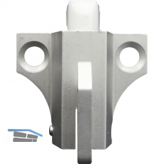Oberlichtschnapper m. Hebelzug und Falle aus Nylon, Alu pulverbesch. RAL 9010