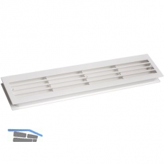 Lftungsgitter fr Zimmertren, 454 x 90 mm, TS 40 mm, Kunststoff cremewei
