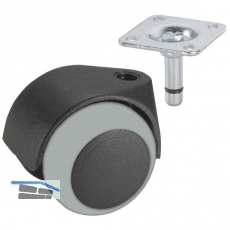 Parkettrolle 50 mm Kunststoff-schwarz