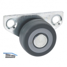 Parkett-Seitenrolle 30x14mm, TPE-Rad grau