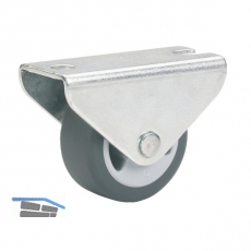 Parkett-Bockrolle 50x19 mm , TPE-Rad grau