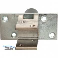 Pendeltrbeschlag, Feststell. 90, TS 19 - 24 mm, Messing vernickelt