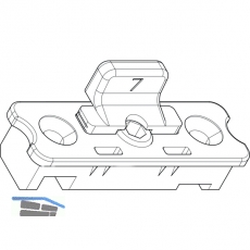 ROTO NT Designo/Designo2 Mittelschlieer verdeckt, Flgelteil (450984)