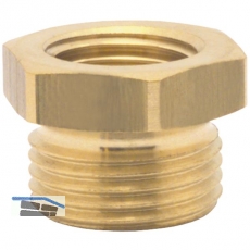 Druckluft Reduziernippel mit IG 1/4\&quote; und AG 3/8\&quote; aus Messing