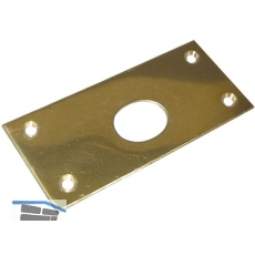 Riegelschlieblech gerade, mit ovalem Loch, 78 x 34 mm, Messing blank