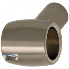 Rohrhalter mit glattem Fu, Zamak Edelstahl Effekt