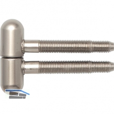 Einbohrband, 16 mm, mit Rundkopf, Stahl vernickelt matt