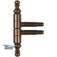 Einbohrband mit Zierkopf, 13 mm, Stahl bronze patiniert