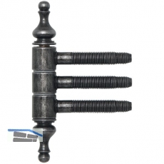 Einbohrzierband dreiteilig, 16 mm, Eisen schwarz antik