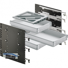 HETTICH SYSTEMA TOP 2000 Schnellmontage-Set Sil Sys, Vollauszug, ET 730, alu