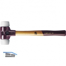 Schonhammer Temperguss Kopfdurchmesser 40 mm Nylon wei Hickory Stiel
