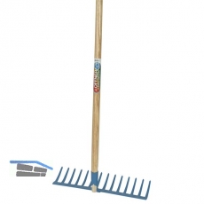 OFFNER Schotterrechen gehrtet Breite 460 mm und 14 Zinken mit Stiel