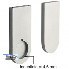 Schrankrohrlager zu Schrankrohr rund, Aluminium silberfarbig