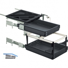 HETTICH SYSTEMA TOP 2000 Container-Set Sil Sys,Voll-/berauszug,ET 730,schw.