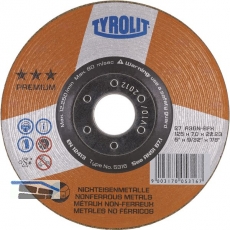 TYROLIT Schruppscheibe Premium*** Alu 125 x 7 mm Form 27