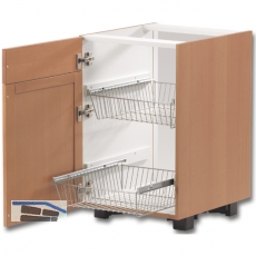 VAUTH-SAGEL V-S Drahtkorb, 540 x 120 x 450 mm, Stahl silberfarbig RAL 9006