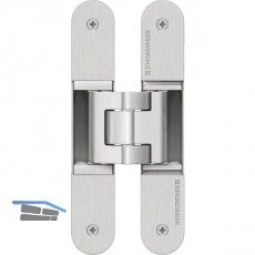 Trband TECTUS TE 340 3D, verdeckt f. stumpfe Tren, Edelstahl-Effekt