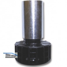 Sockelverstellfu STAHL, Sockelhhe 120 mm, Stahl verzinkt, Kunststoff schwarz