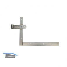 Torwinkelbnder einseitig gerollt, o.Kegel,Schenkel 800 x 500mm,Edelstahl-Effekt