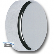 Spiegelkappe zum Schrauben, Auen  32 mm, Innen  8 mm, Messing verchromt matt
