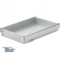HETTICH SYSTEMA TOP 2000 Stahlschubkasten 392 mm, 370 x 714 mm, Alu-Finish