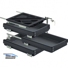 HETTICH SYSTEMA TOP 2000 Container-Set Silent System, Teilauszug, ET 730mm,schw.