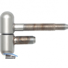 Stahlzargenband 2-tlg. mit Rundkopf,  16 mm, Hhe 50,5 mm, Stahl verchromt matt