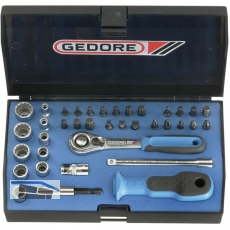 GEDORE Steckschlssel-Satz D20KMU 1/4\&quote;vierkant mit Umschaltknarre 37-teilig