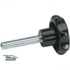 Sterngriff aus Kunststoff Auen  32 mm mit Gewindestift M 6 x 30 mm