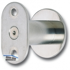 Stiegengriffsttze flach, Ros.  50 mm, Wandab. 50 - 65 mm, silber eloxiert