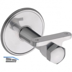 Stiegengriffsttze m. Winkel, Ros.  70 mm, Wandab. 65 mm, Messing poliert