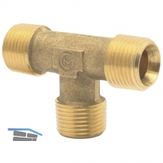 Druckluft T Stck mit AG 1/4\&quote; aus Messing