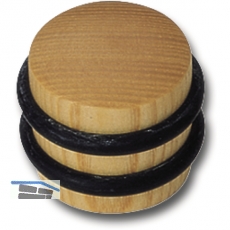Bodentrpuffer -  40 mm, Hhe 34 mm, Anschlag 2 Gummiringe, Ahorn
