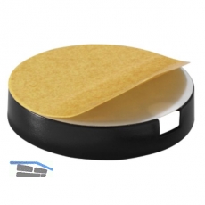 QuickClick Basisteil zum Kleben  30 mm, Hhe 6 mm, Kunststoff schwarz