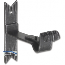 Wandhalter (Mitteltrger) Rustikal fr 1 Stange, Schmiedeeisen schwarz