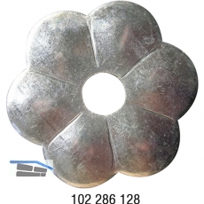 Zierrosette (Pfettenscheibe)  80x4 mm, Bohr- 17 mm, Stahl verzinkt (C)