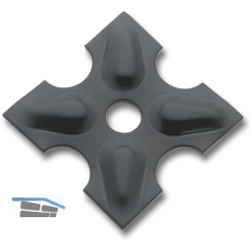 Zierrosette (Pfettenscheibe) 80x80x4 mm, Bohr- 17 mm,Stahl schwarz pulverbesch.