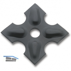 Zierrosette (Pfettenscheibe) 80x80x4 mm, Bohr- 13 mm,Stahl schwarz pulverbesch.