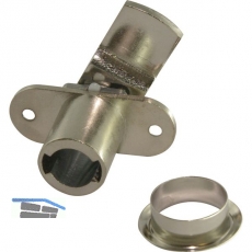 HEKNA 505 Zylinder-Hebelschloss, links, Schliehebel gekrpft, L 30 mm, Zamak