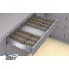 BLUM AMBIA-LINE Schubkastenrahmen schmal, NL650mm, B100mm, Bardolino Eiche