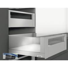 BLUM LEGRABOX Vorderstck ohne Nut, 1043, Aluminium Seidenwei-matt