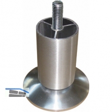 Dekorfu Fu  40 mm, Lnge 146 mm,Aluminium matt geschliffen,klar matt lackiert