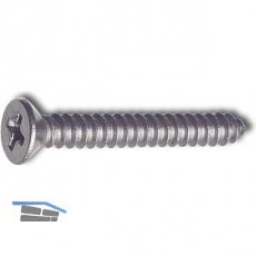 DIN7982C 4.2x 70 Phillips-KS Edelstahl A2 Senkkopf-Blechschraube ~ISO 7050