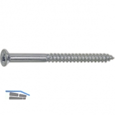 DIN7997 6.0 x 80 Pozidriv 3 verzinkt Holzschraube Senkkopf