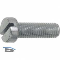 ~ISO1207 4.8 M 6x 25 verzinkt Zylinderschraube mit Schlitz (DIN 84A)